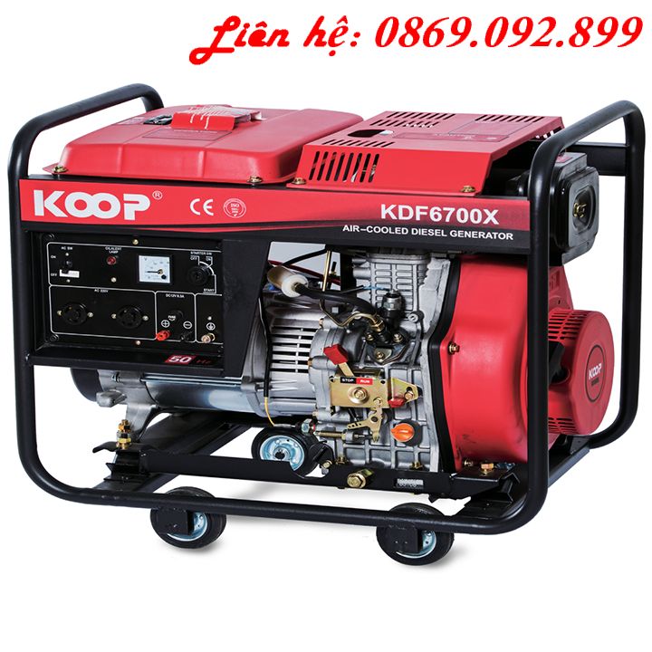 [FreeShip] Máy Phát Điện Chạy Dầu 5Kw Koop KDF6700X - Bảo Hành 12 Tháng - Vận Chuyển Toàn Quốc