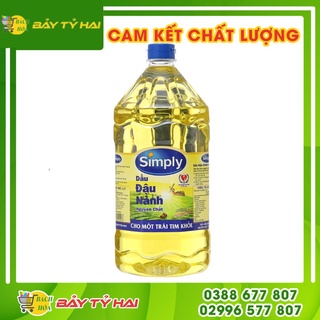 Dầu Ăn đậu nành nguyên chất Simply can 2 Lít