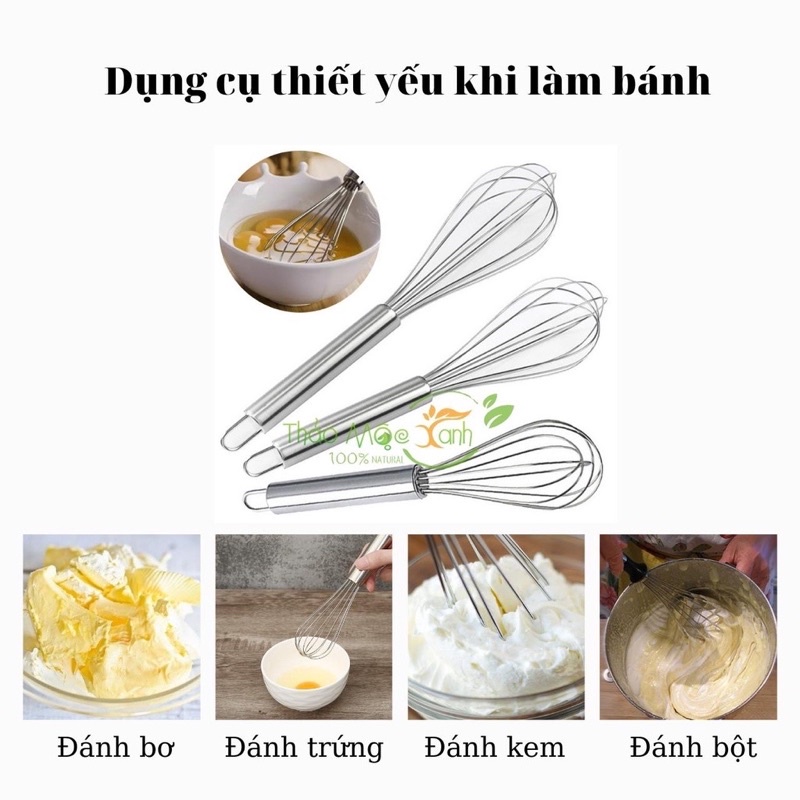cây đánh trứng cầm tay inox