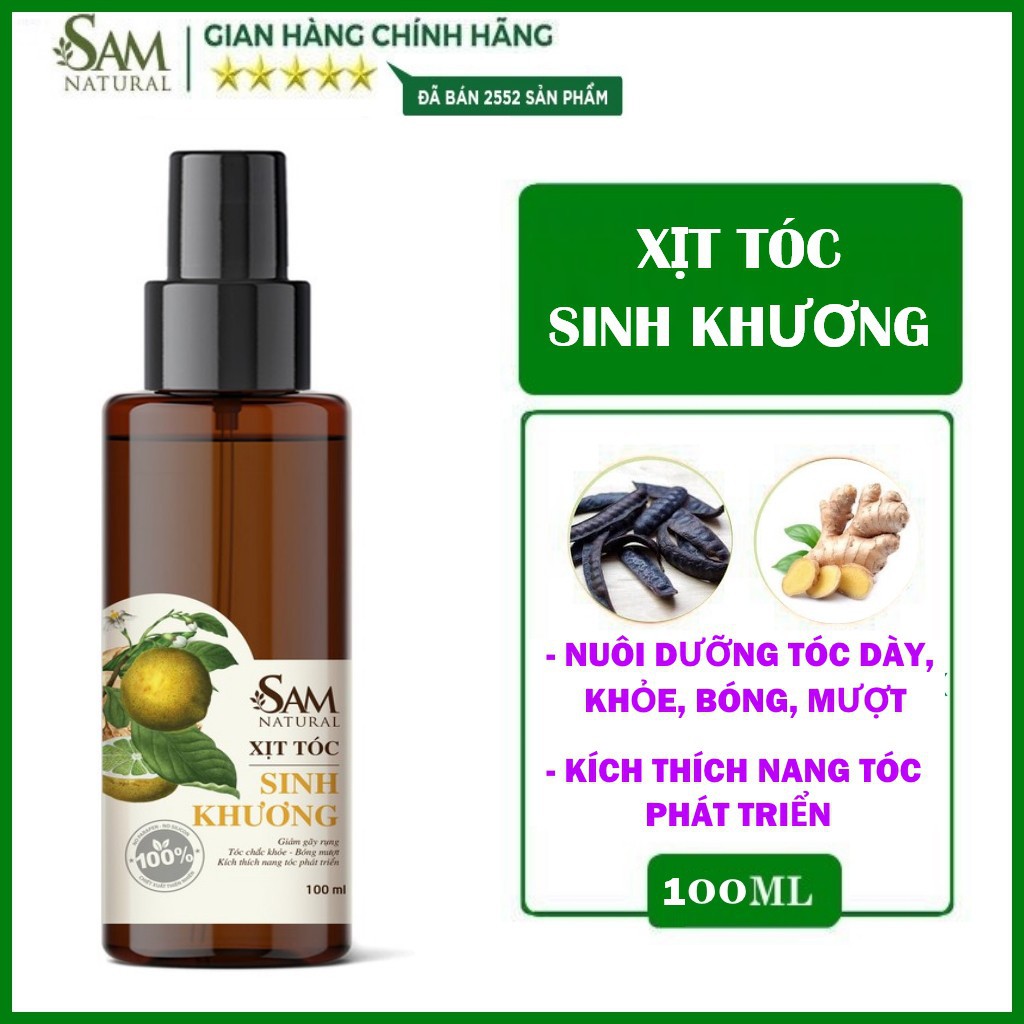 [Chính Hãng 100%] Xịt Dưỡng Tóc Mềm Mượt Sinh Khương Kích Mọc Tóc,Giảm Rụng Tóc,Tóc Mọc Dày và Mượt 100ml (Tặng Kèm Qùa)