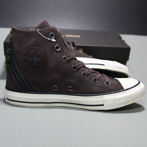 Giày Converse chính hãng cao cổ da lộn nâu CCDN01
