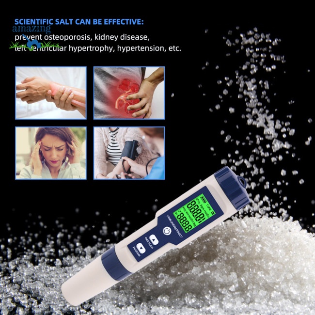 Thiết Bị Kiểm Tra Chất Lượng Nước Bể bơi Tds/ec/ph/ph/ Độ Cao 5 Trong 1 Chuyên Dụng