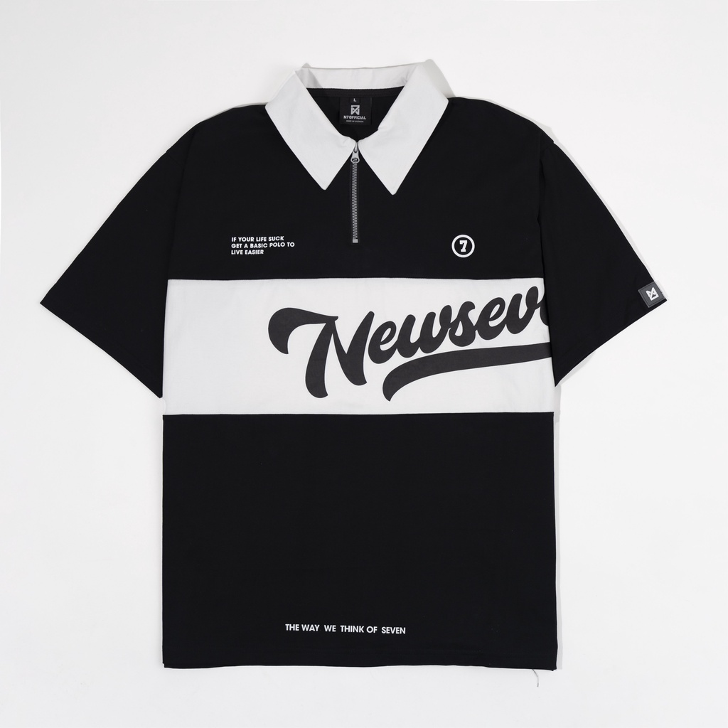 Áo thun polo N7 NEWSEVEN phông tay lỡ nam nữ form rộng Local Brand