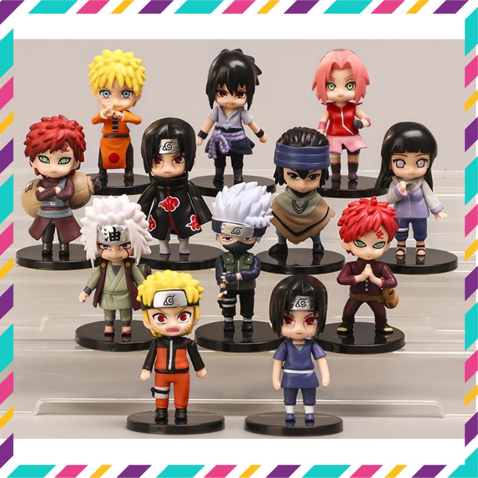 Mô Hình Naruto ChiBi Siêu Đẹp, Bộ 4 Mẫu Naruto ChiBi Thế Hệ Mới - Cao 6,5cm