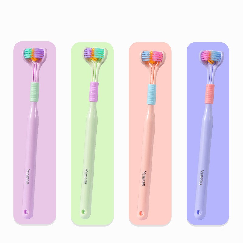 Ultra Bàn Chải Đánh Răng Ba Mặt Siêu Mịn Cho Người Lớn / Bàn Chải Đánh Răng Ba Chiều / Dụng Cụ Chăm Sóc Cá Nhân