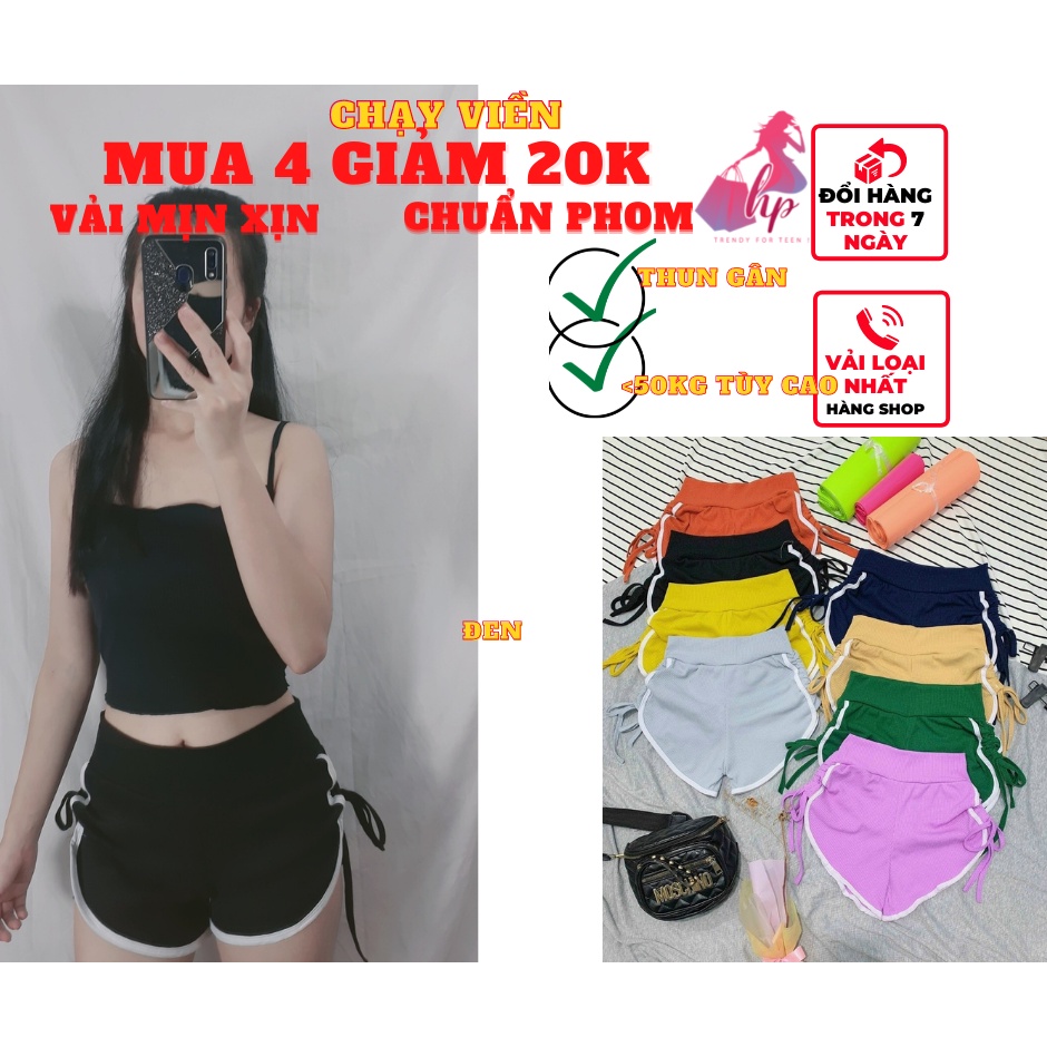 Quần short thun gân rút eo 2 bên mẫu 2021-VD33