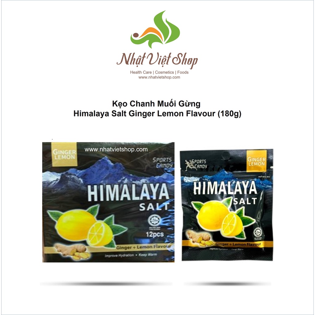 Kẹo Chanh Muối Gừng Himalaya Salt Ginger Lemon Flavour (180g)