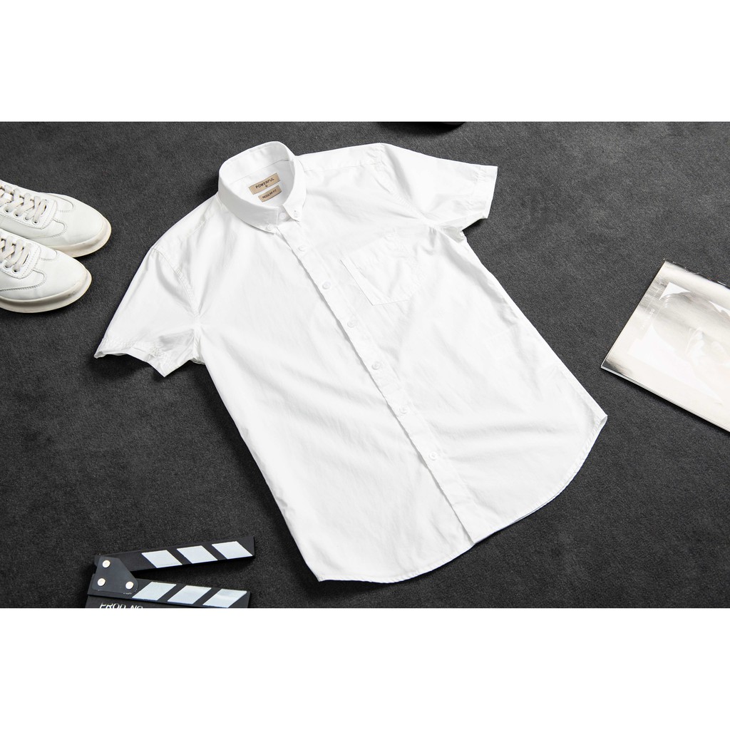 Áo sơ mi nam cao cấp 2020,100%cotton,màu đen ngắn tay | BigBuy360 - bigbuy360.vn