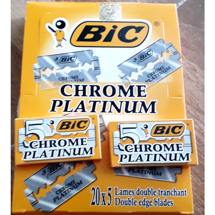 Hộp 5 cái lưỡi lam Bicc cạo râu như hình