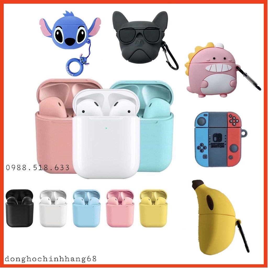 Vỏ Bảo Vệ Case Đựng Tai Nghe Airpod 1/2 / Airpod Pro Dùng Chung Cho i7/i11/ i12/ Silicon Loại Xịn Hàng Cao Cấp