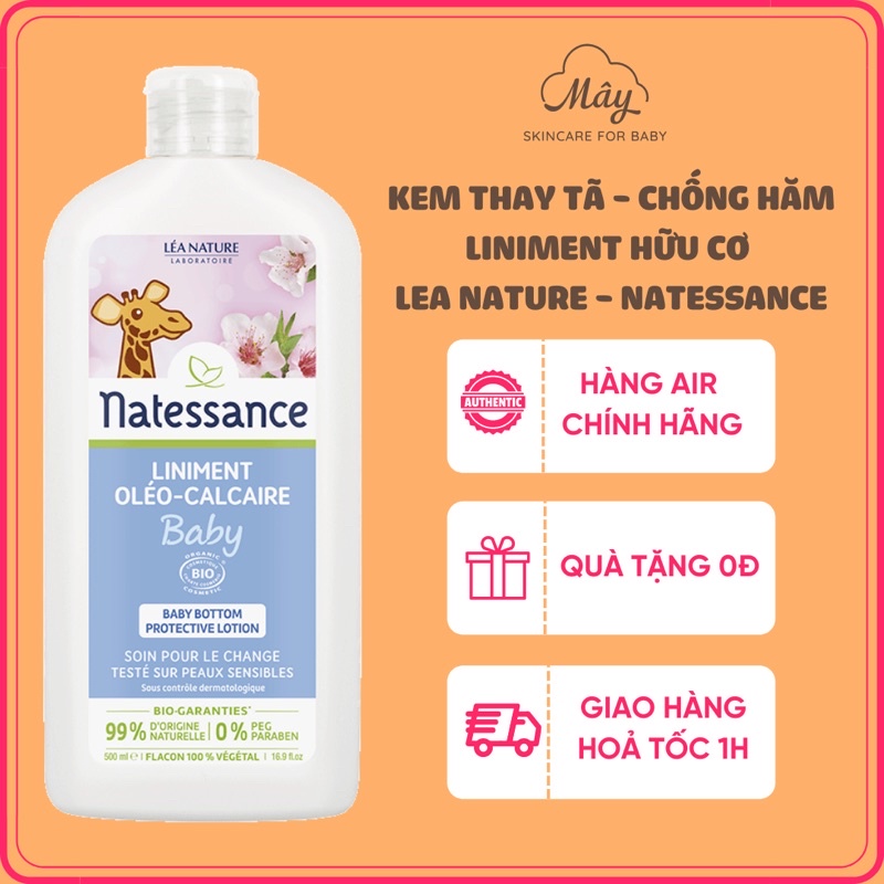 [Hàng Air - Chính hãng] Kem thay tã, làm sạch, ngừa hăm hữu cơ Liniment Natessance - Hàng nội địa Pháp