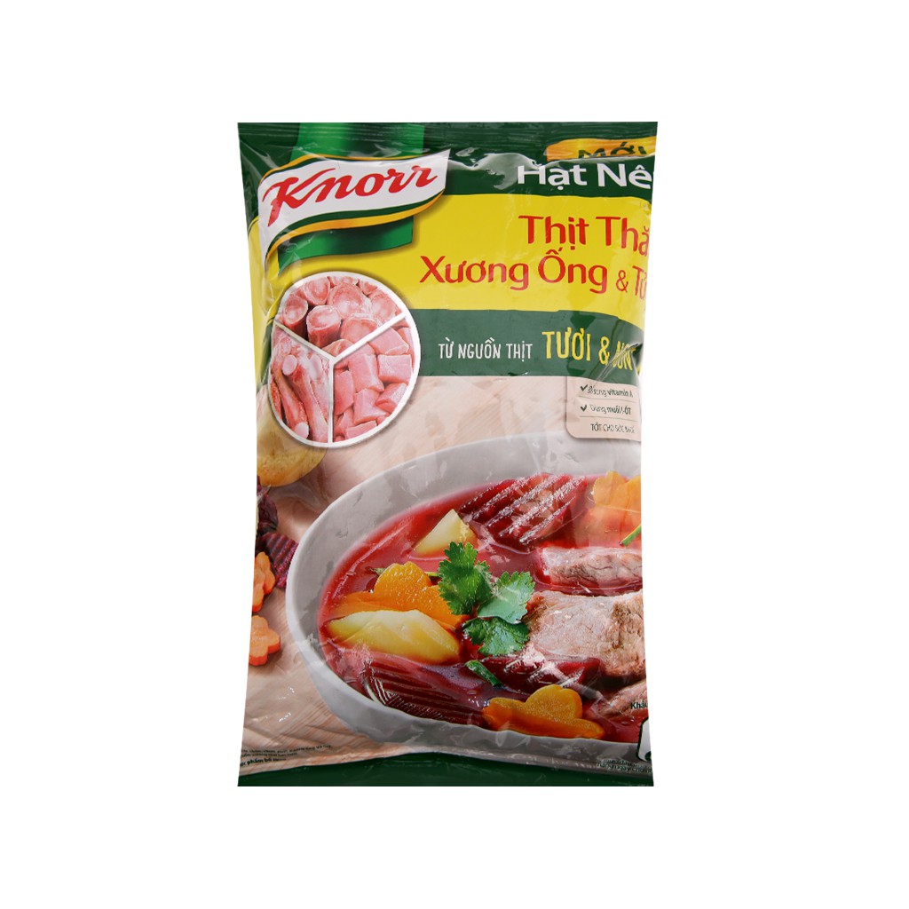 Hạt nêm thịt thăn, xương ống, tủy Knorr gói 900g