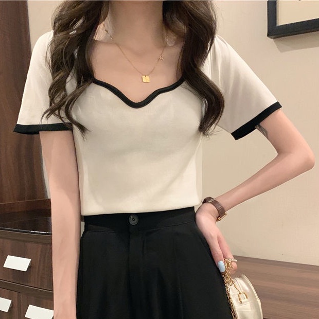 Áo Thun Nữ Tay Ngắn Cổ Chữ V Thiết Kế Độc Đáo Thời Trang Cho Áo phông Nữ NZ-TX-160