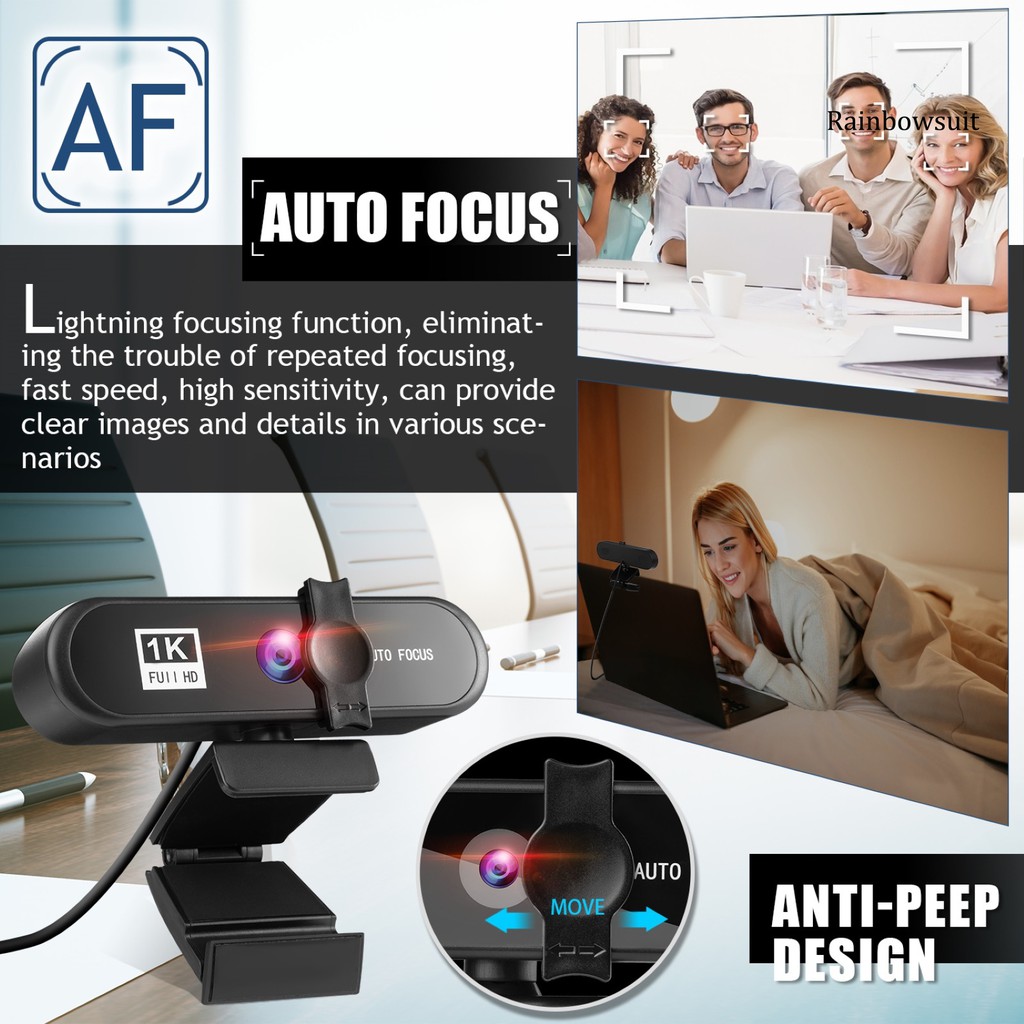 Webcam Kèm Micro Rb- Hd 1080p Cho Máy Tính Laptop | BigBuy360 - bigbuy360.vn