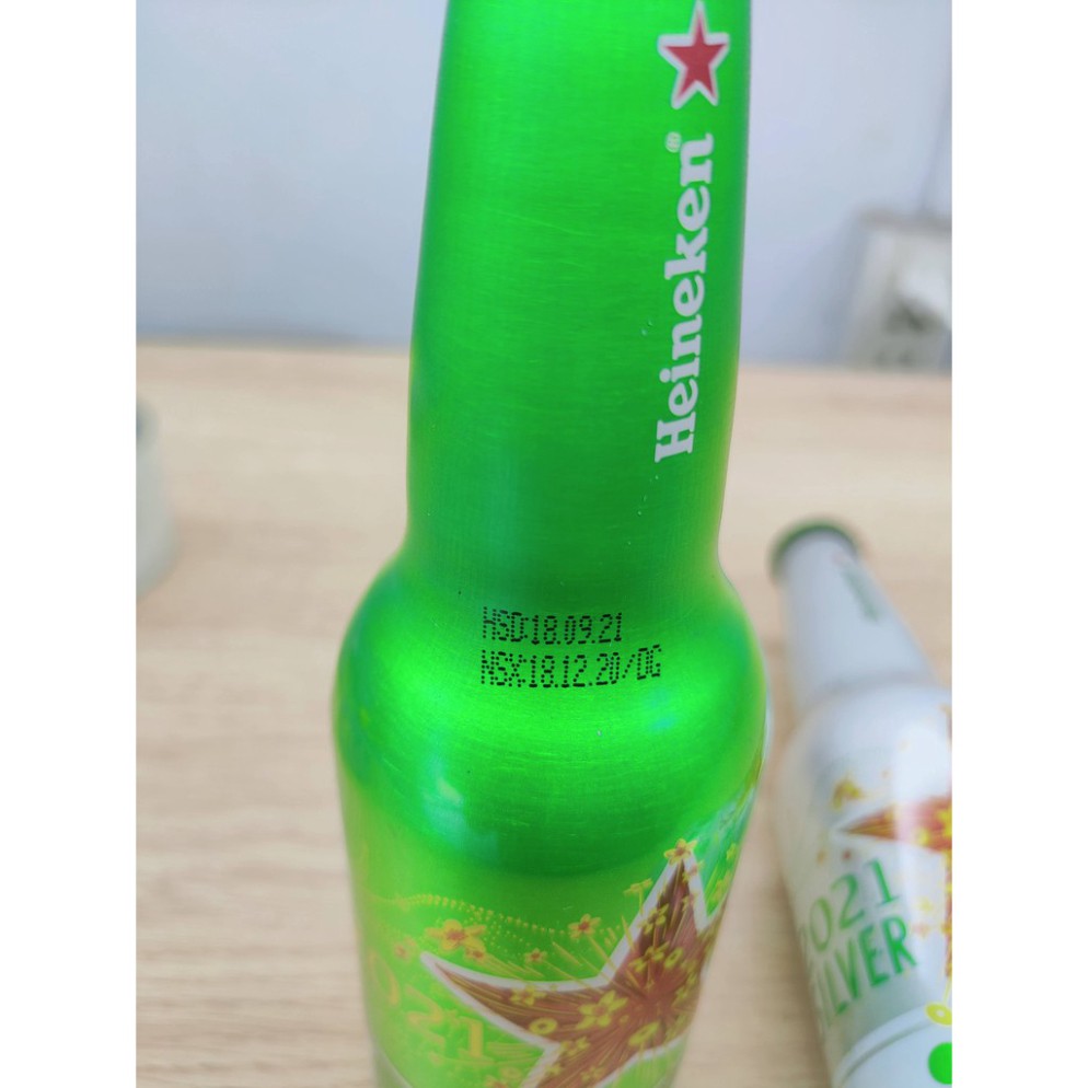 bia heineken chai nhôm 300ml  5% độ cồn ( 1 chai - nhôm ) tnb33