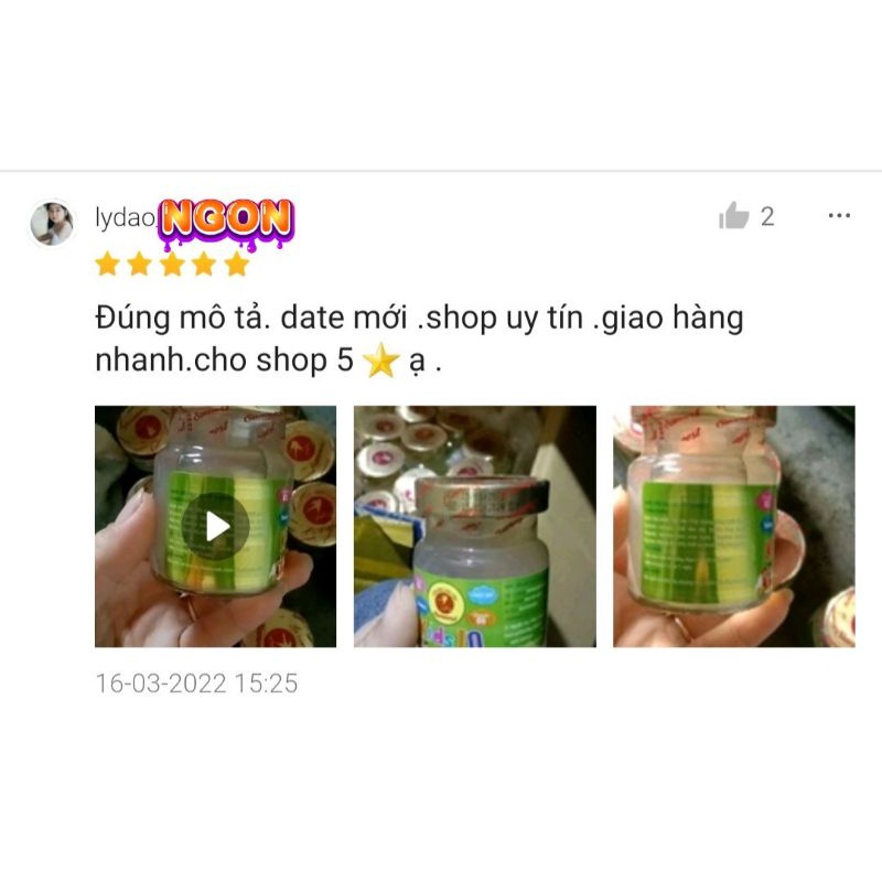 Combo 10 Lọ kid IQ 25% yến bổ dưỡng cho bé date mới