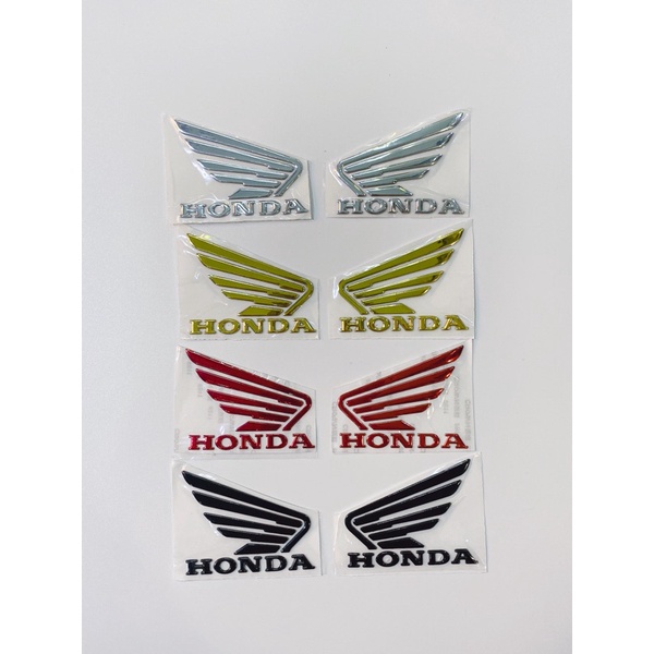 Tem decal hình cánh chim Honda dẻo dán trang trí xe máy, có 6 màu lựa chọn
