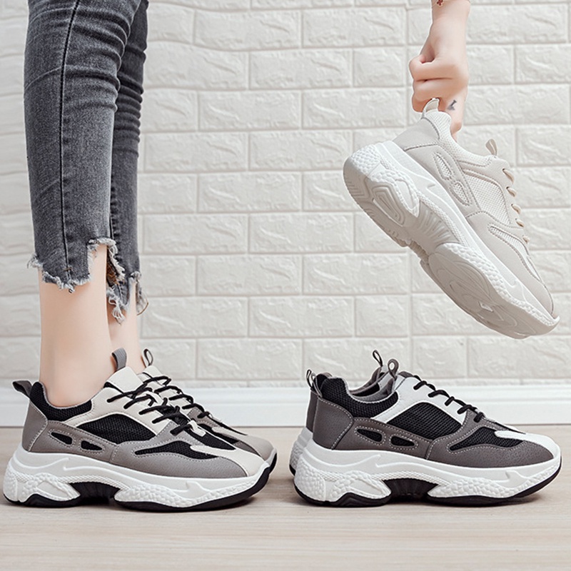 Giày sneakers chạy bộ IELGY thời trang phong cách Hàn Quốc kiểu giản đơn dễ phối đồ cho phái nữ