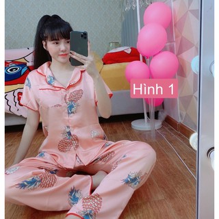 Đồ mặc nhà Pijama lụa satin mát mịn