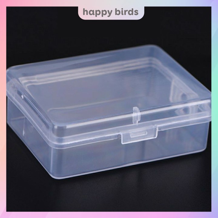 Hộp đựng trang sức phụ kiện nhựa trong suốt 9.5x6.5x2.5 cm