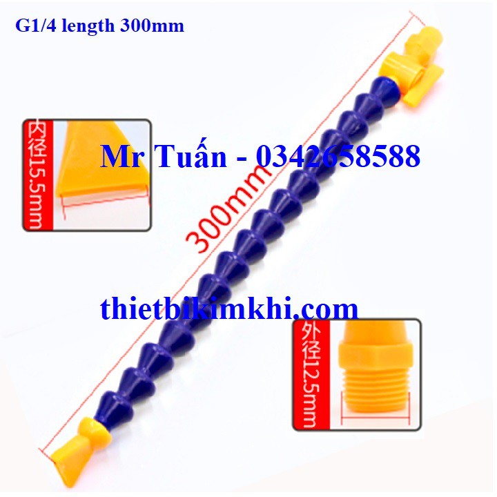 Vòi tưới nguội 1/4 inch ren 12mm có khóa