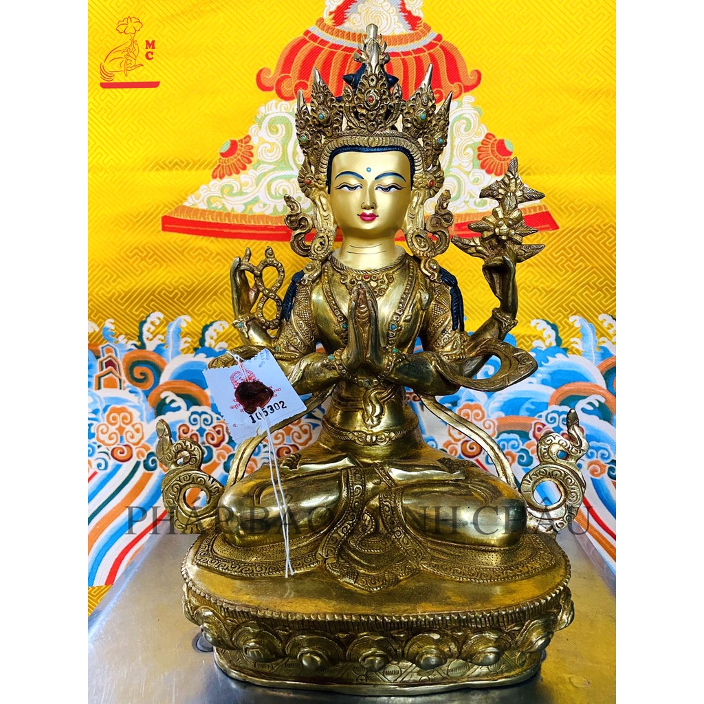 [PHÁP BẢO MINH CHÂU] Tượng Đồng Nepal 32cm