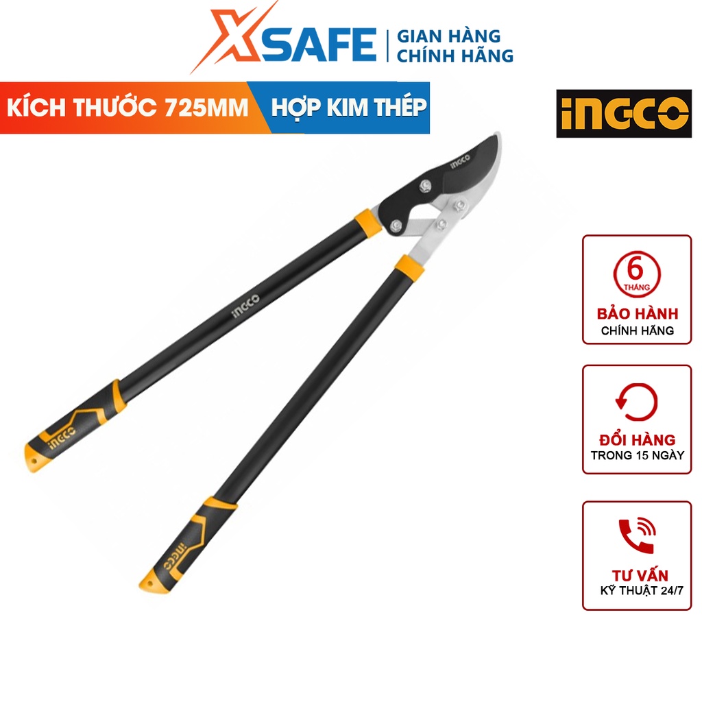 Kéo cắt tỉa cây cảnh INGCO HLT7101 chiều dài 29inch/725mm lưỡi hợp kim thép, tay cầm chống trơn trượt[CHÍNH HÃNG][XSAFE]