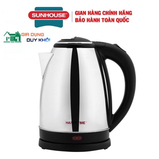 Bình siêu tốc inox cách nhiệt htd1081, siêu bền, cách điện- ấm siêu tốc đun nước happy time sunhouse 1,8l