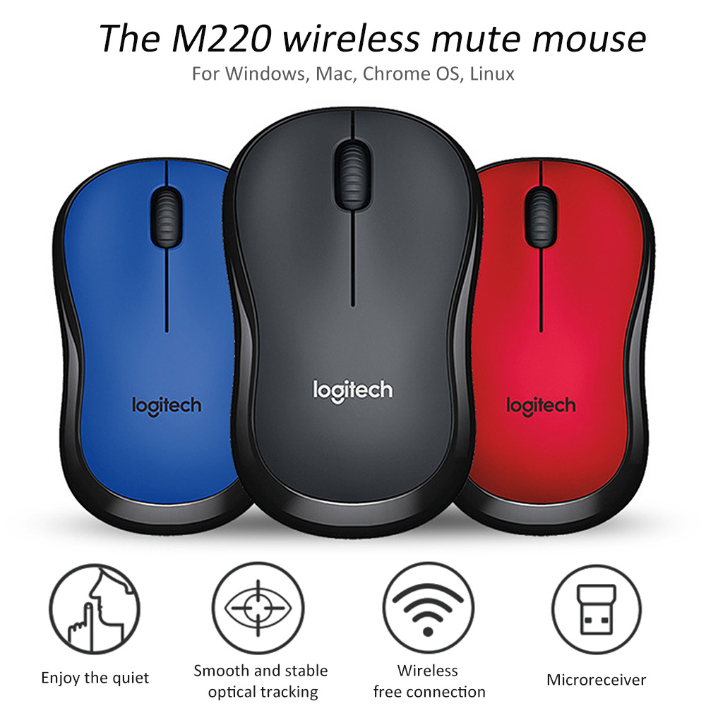 Chuột Không Dây Logitech 2.4g 3 Màu