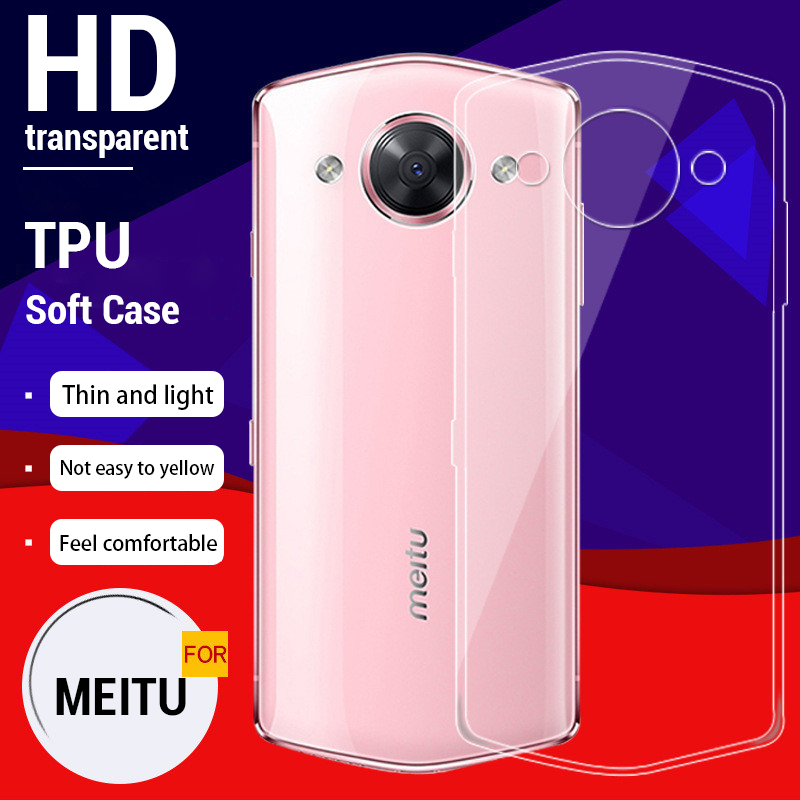 Ốp lưng TPU trong suốt Meitu T8 T8S M8S M6 V7 V6 T9 Bìa mềm