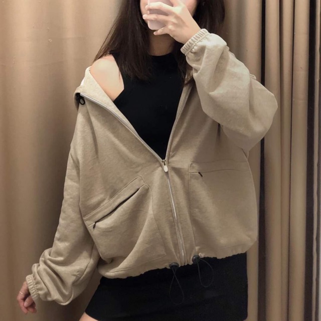 [Ảnh Thật] ÁO KHOÁC NỈ TÚI HỘP CÓ KHOÁ KÉO ULZZANG FROM CHUẨN RỘNG 🌟 Áo khoác hoodies zip nỉ bông chất đẹp