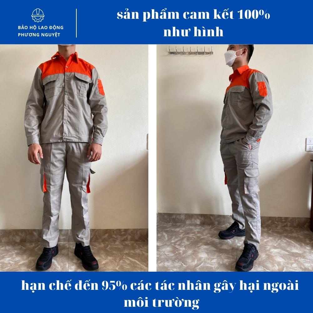 Quần áo bảo hộ lao động vải kaki, quần áo công nhân dày dặn, quần áo kỹ sư may kỹ may đẹp nhiều mẫu