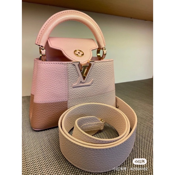 Túi xách/đeo chéo siêu xinh da thật nhập khẩu thương hiệu Louis Vuitton LV Capucines cao cấp
