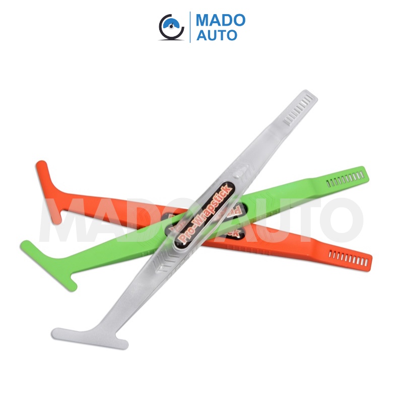 Bộ 3 dụng cụ nhựa dán Decal xe ô tô có nam châm, có hộp nhựa MADO FB3