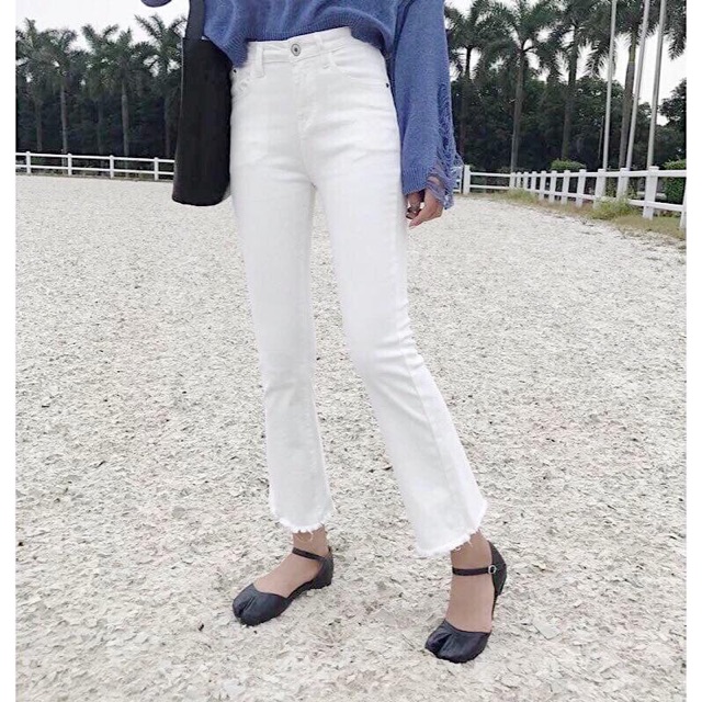 Quần Jean Ống Loe 9 tấc Xuất xịn Chuẩn Form | BigBuy360 - bigbuy360.vn