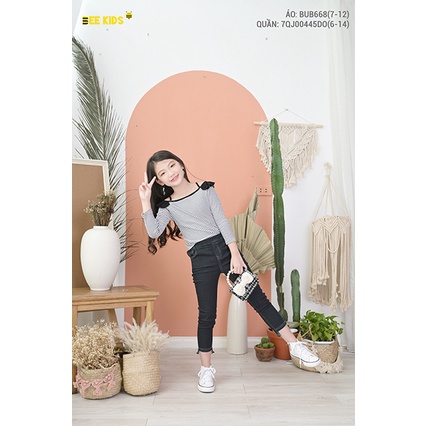 Quần Jeans Bé Gái Bee Kids Chất Liệu Jeans Mềm Mịn Thoáng Mát Thấm Hút Mồ Hôi Không Bai Không Xù (6-14 Tuổi) 7QJ00445DO