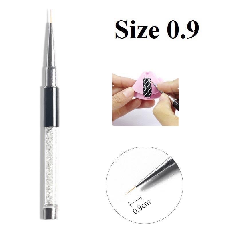 Cọ nét - cọ râu cán đá đen  vẽ móng tay chân