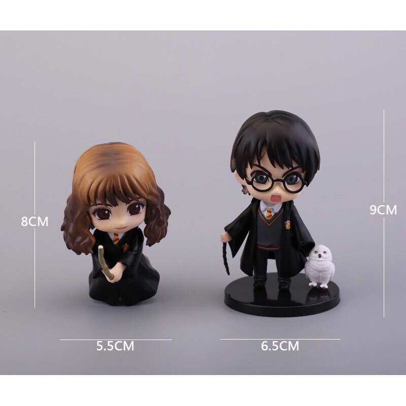 Có sẵn  Set 6 Mô Hình 9cm Harry Potter Ron Hermione Phiên bản Q