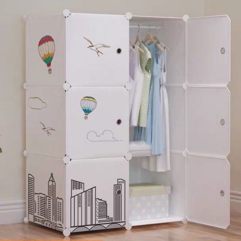 Tủ Nhựa Đa Năng  6 Ô Lắp Ghép Thông Minh Sâu 47cm ( bảo hành 1 năm)