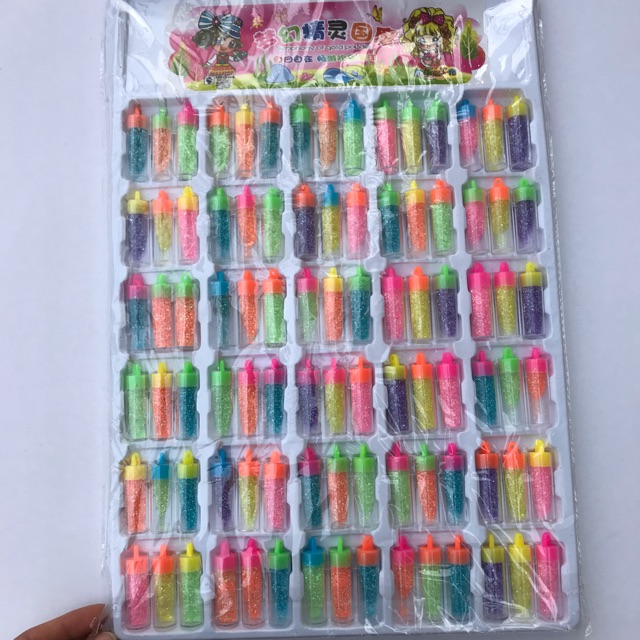 Sỉ 90 lọ nhũ kim tuyến dùng trang trí, thủ công  có lỗ để treo