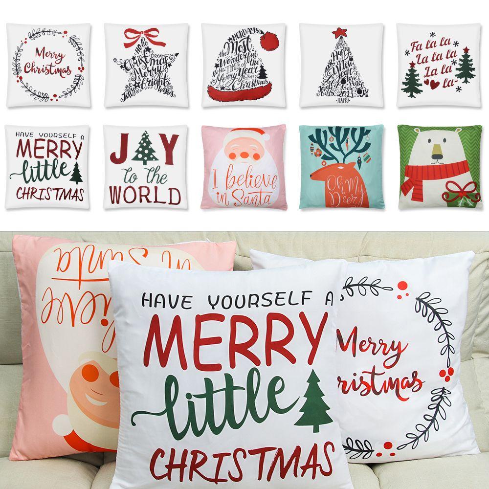 YOLA Vỏ Gối In Chữ Merry Christmas
