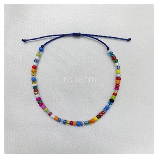 Vòng tay hanmade hạt cườm rainbow