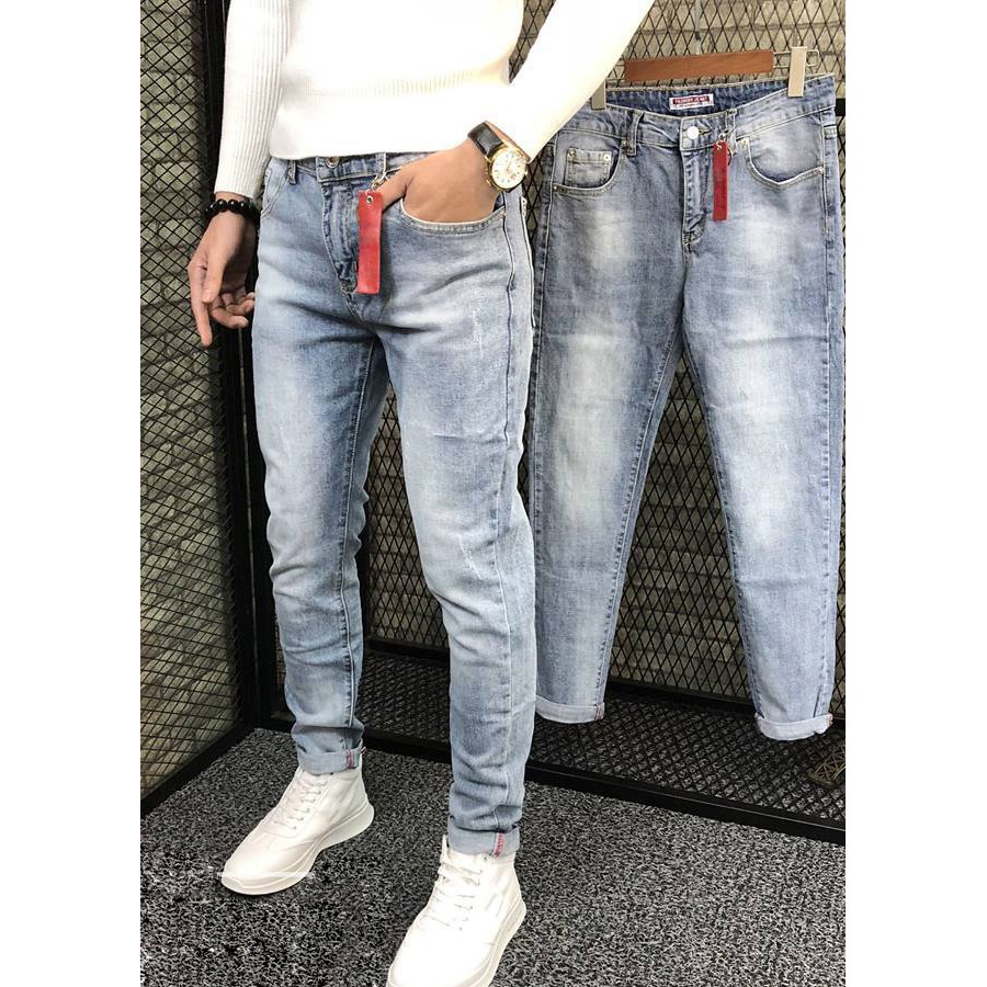 Quần Jeans Nam Màu Xám Phong Cách Hàn Quốc | BigBuy360 - bigbuy360.vn