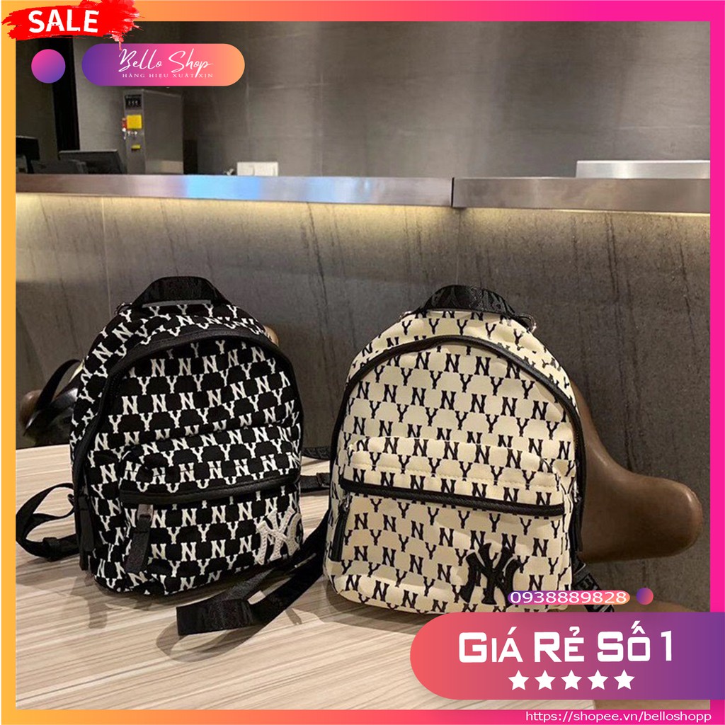 Ba Lô NY Monogram Mini Backpack White/Black B220