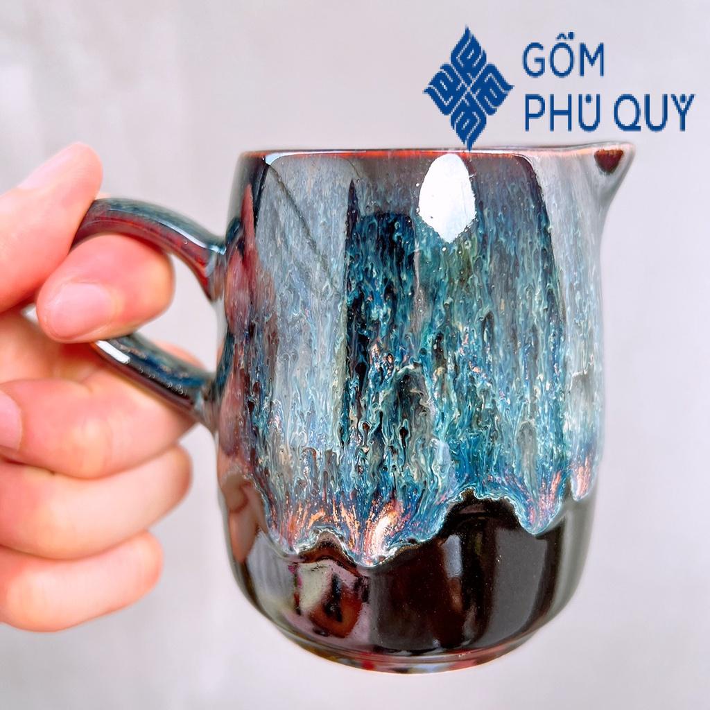 Bộ Ấm Chén Uống Trà ⚱ Ấm Trà Quai Ngang Nhỡ Cẩm Lai Xanh ⚱ Gốm Sứ Bát Tràng Gomphuquy Hn19