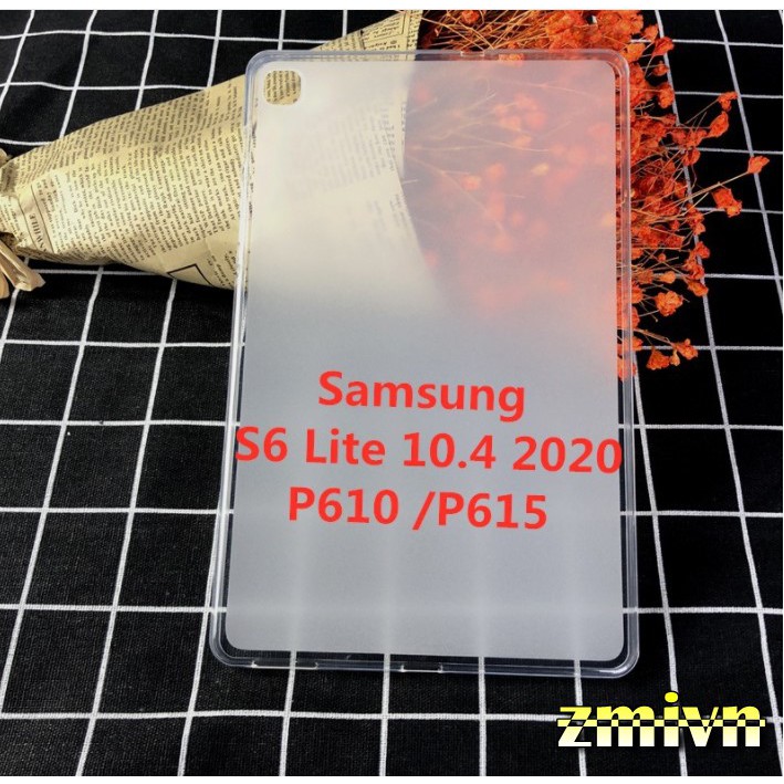 Ốp lưng silicon Samsung Tab S6 Lite SM-P615/ P610 bảo vệ máy, chống bám vân tay