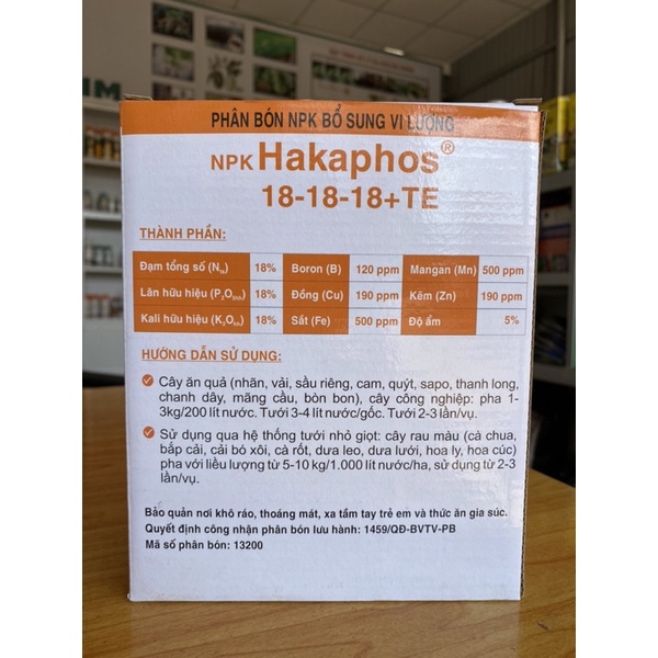 Phân bón lá Bm Hakaphos 18-18-18 + TE