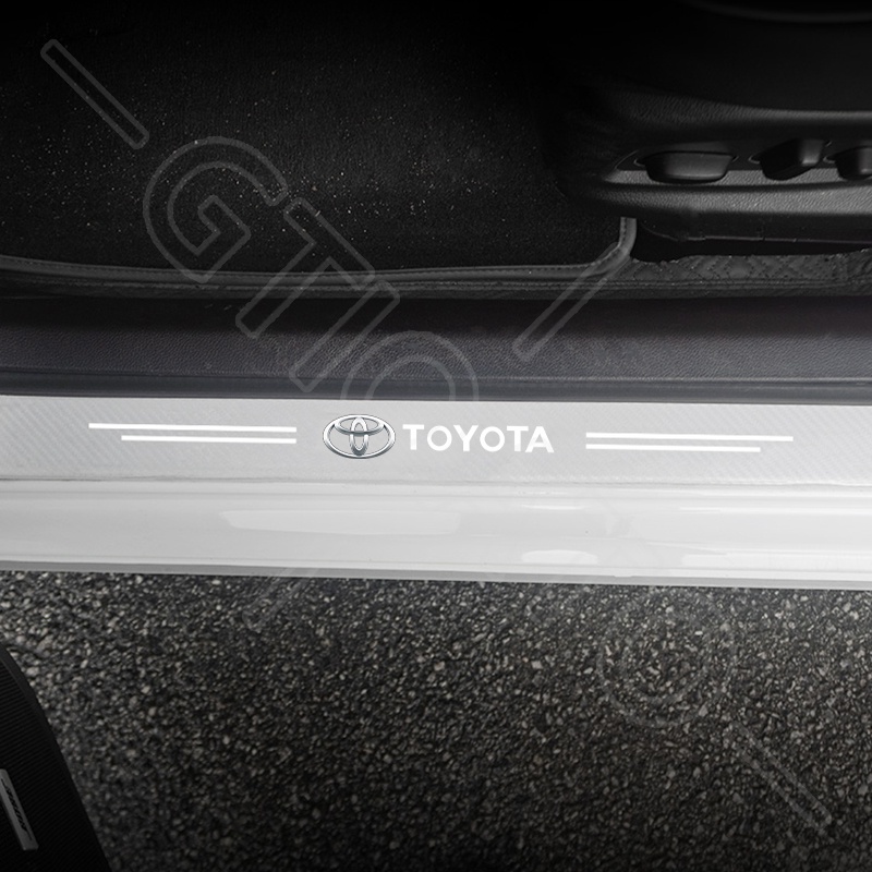 GTIOATO 4 Chiếc Trong Suốt Sợi Carbon Dán Xe Dán Cửa ô Tô DáN ChốNg XưỚC Ô Tô Bảo Vệ Cửa ô Tô Phụ KiệN Xe HơI Cho Toyota Raize Corolla Cross Vios Veloz Innova Camry Hilux Yaris Fortuner Wigo Altis RAV4 Avanza Hiace