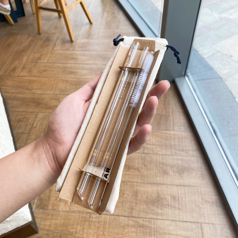 Starbucks taiwan hedgehog ống hút tái sử dụng với túi đựng bàn chải rơm phim hoạt hình dễ thương