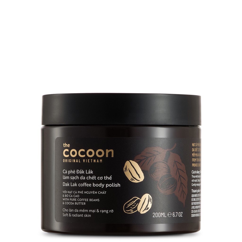 Cà phê Đắk Lắk làm sạch da chết cơ thể Cocoon 200ml